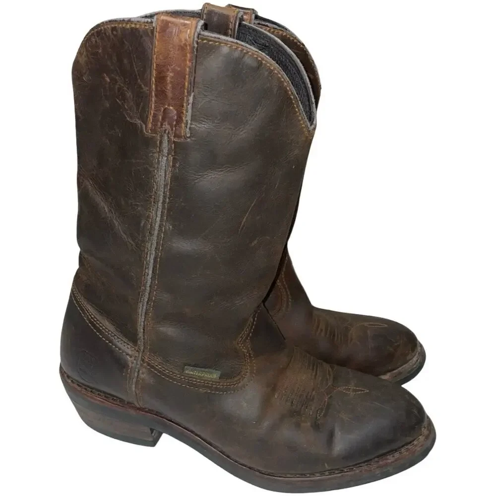 Dan Post Brown Leather Western Work Boots